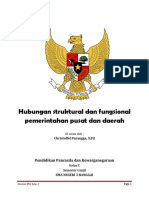 Handout Hubungan Struktural Dan Fungsional Pemerintahan Pusat Dan Daerah