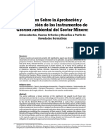 Aprobacion y Modificacion de Iga en El Sector Minero