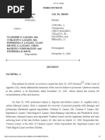 Espiritu v. Lazaro, G.R. No. 181020, November 25, 2009