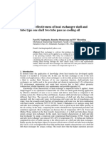 Analysis of Effectiveness of Heat Exchanger Shell and Tube Type One Shell Two Tube Pass As Cooling Oil