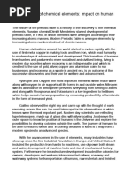 Periodic Table of Chemical Elements: Impact On Human Welfare