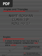 Angles and Triangles: Name:Roshan CLASS:10 ROLL No:17