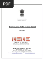 Brief Industrial Profile of Alwar District 2015-16: MSME-Development Institute