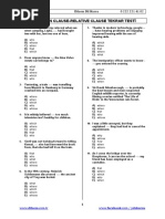 YDS - Noun Clause-Relatıve Clause Tekrar Testi PDF