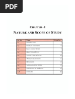 Nature and Scope of Study: Chapter - 1