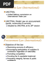 Procurement Law (International) : Uncitral