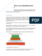 Principios Éticos en La Administración Empresarial