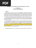 Assessment of Electrodialysis Water Desalination Process Costs