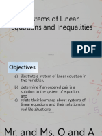 Systems of Linear Equations and Inequalities