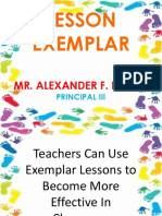 Lesson Exemplar: Mr. Alexander F. Rivera