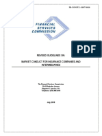 Market Conduct For Insurance Companies and Intermediaries Ir Consul 18-07-0016