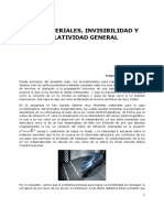 Metamateriales, Invisibilidad y Relatividad General