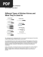 Types of Knives