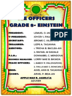 President: V-President: Secretary: Treasurer: Auditors: P.I.O.: Peace Officers: Muse: Escort: Apple Mae R. Aguiliňa