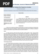 Research and Reviews: Journal of Material Sciences: Zirconia: Creating A New Perspective To Dentistry