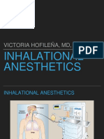 Victoria Hofileña, MD, Dpba: Inhalational Anesthetics