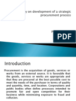 Case Study On Development of A Strategic Procurement Process