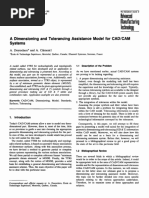 A Dimensioning and Tolerancing Assistance Model For CAD-CAM Systems