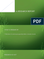 Writing A Research Report