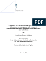 La Influencia de La Incorporación de Fibra de Cañamiza Triturada en Reemplazo Parcial de La Arena en El Comportamiento Mecánico, Térmico y Acústico de Morteros de Revestimiento.