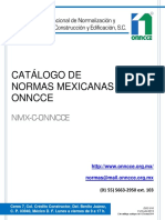 Catalogo de Normas Mexicanas Onncce NMX PDF