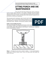 Good Cutting Punch and Die Maintenance: Follow Good Grinding Practices