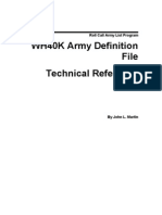 WH40K Army Definition File Technical Reference: Roll Call Army List Program