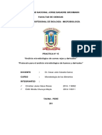 Análisis Microbiológico de Carnes y Derivados