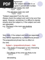 Subject Verb Agreement