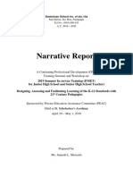 Peac Inset Narrative Report