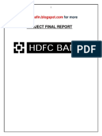 HDFC Bank Project Report