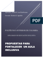 Propuesta para Fortalecer Aula Inclusivas