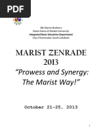 Marist Zenrade 2013: "Prowess and Synergy: The Marist Way!"