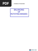 Mechanical Engineering Dynamics of Machines Balancing of Rotating Masses Notes