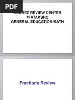 Suarez Review Center #Tataksrc General Education Math