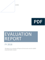 Evaluation: This Report Is An Evaluation of Progress of Construction Work For ALREEF Sugar Refinery at Jizan