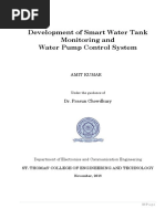 Development of Smart Water Tank Monitoring and Water Pump Control System