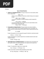 Types of Chemical Reaction