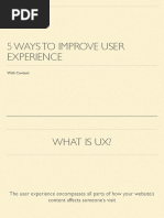 5 Ways To Improve User Experience