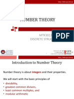 Number Theory: MTK3013 Discrete Structures