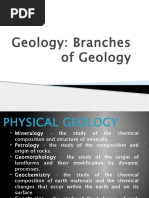 Branches of Geology (Senior High School Powerpoint)