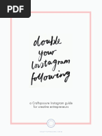 Double Your Instagram Following Ebook by Craftsposure