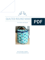 Quilted Round Makeup Bag: Free Pattern and Tutorial