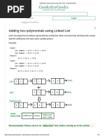 Adding Two Polynomials Using Linked List: Courses Suggest An Article