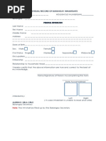 Individual Record of Barangay Inhabitants