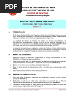 Bases de La Convocatoria de Evaluación Peritos2019