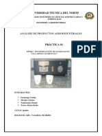 Determinación de Humedad en Tallarines de Brócoli.