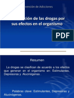 Clasificación de Las Drogas Por Su Efecto en El Organismo