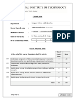 Course Plan: at The End of This Course, The Student Should Be Able To