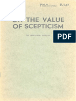 The Value of Scepticism: by Bertrand Russell